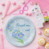 忘れ私はカスタム水の色の庭の花 ペーパープレート (パーティー)
