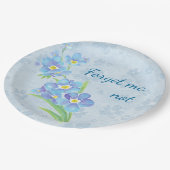 忘れ私はカスタム水の色の庭の花 ペーパープレート (アングル)
