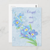 忘れ私はカスタム水の色の庭の花 ポストカード (正面/裏面)