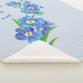 忘れ私はガーデンフラワー感動的引用文 シェルパブランケット (3/4)