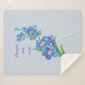 忘れ私はガーデンフラワー感動的引用文 シェルパブランケット (正面(横))