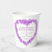 忘れ私はフラワーズ・パープルズ・ズ・フラワーズ・ハート・パープ結婚ズ・ズ・フラワーズ 紙コップ (裏面)