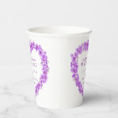 忘れ私はフラワーズ・パープルズ・ズ・フラワーズ・ハート・パープ結婚ズ・ズ・フラワーズ 紙コップ (右)