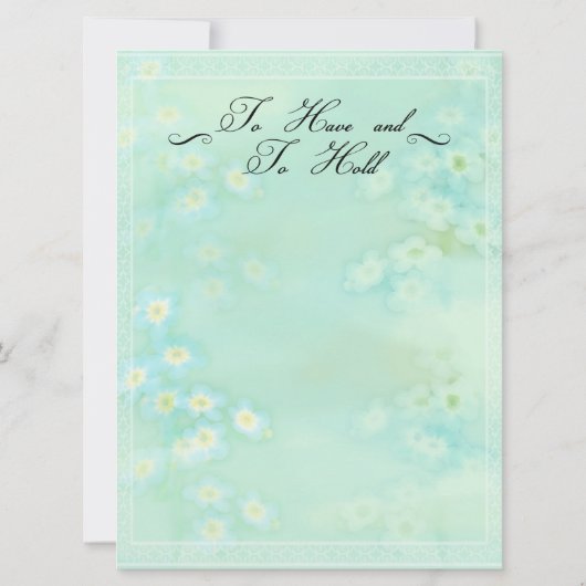 忘れ私はフローラ結婚式招待状 招待状 (裏面)