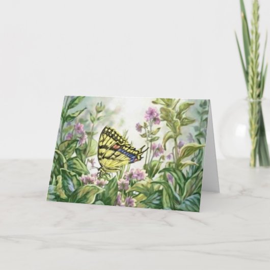 忘れ私Notsのアゲハチョウの蝶絵画 カード (正面)