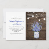 忘れ素朴Mason Jar String Lights 招待状 (正面)