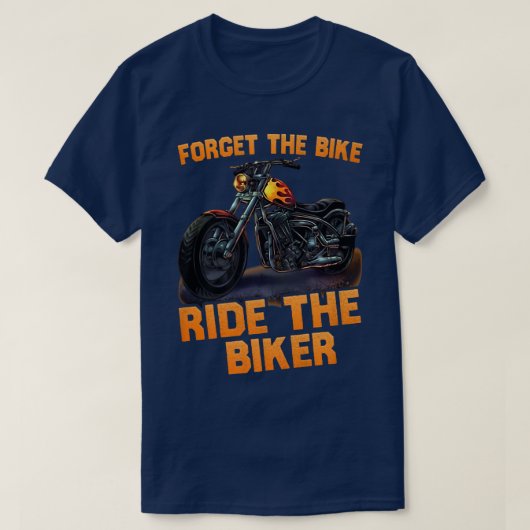 忘れ自転車がバイクもしくは自転車に乗る人507おもしろいに乗る Tシャツ (デザイン正面)
