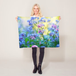 忘れ花 フリースブランケット