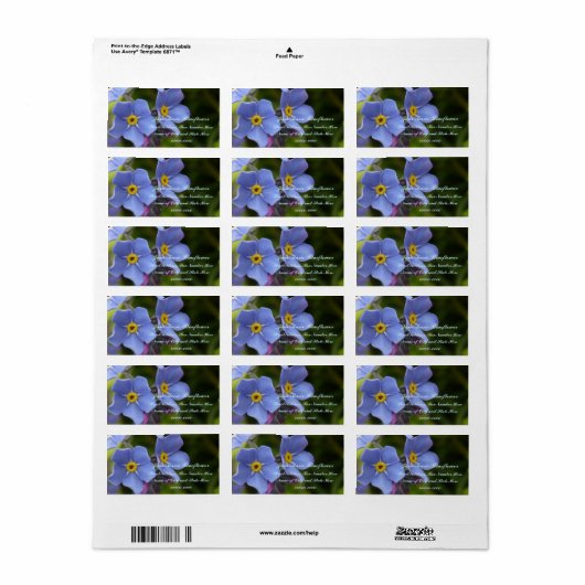 忘れ花・筋炎 ラベル (フルシート)