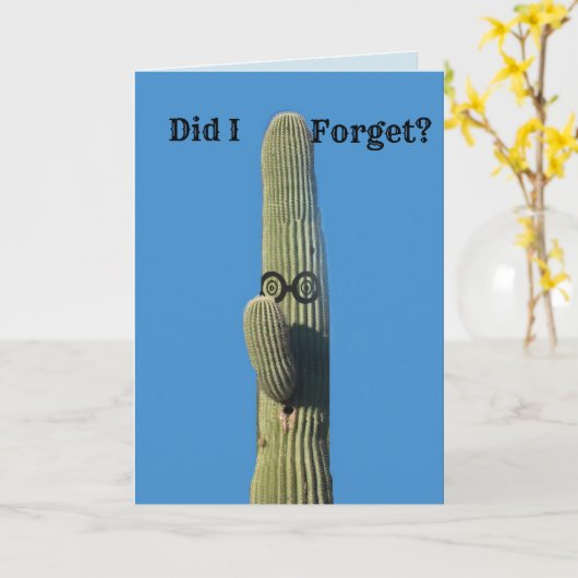 忘れ誕生日のユーモア カード (黄色い花)