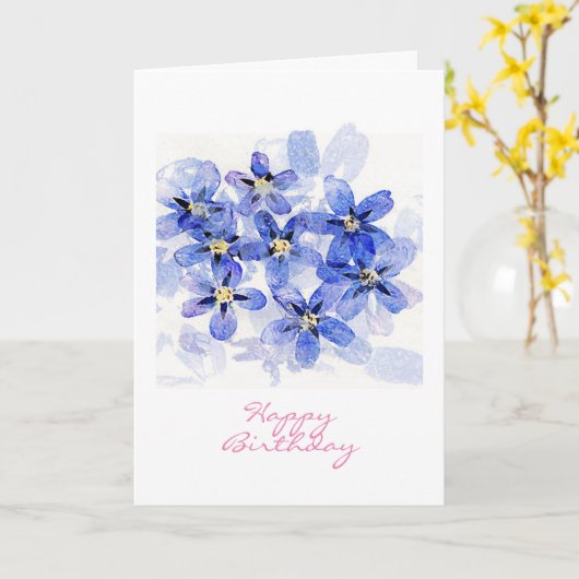 忘れ誕生日 カード (黄色い花)