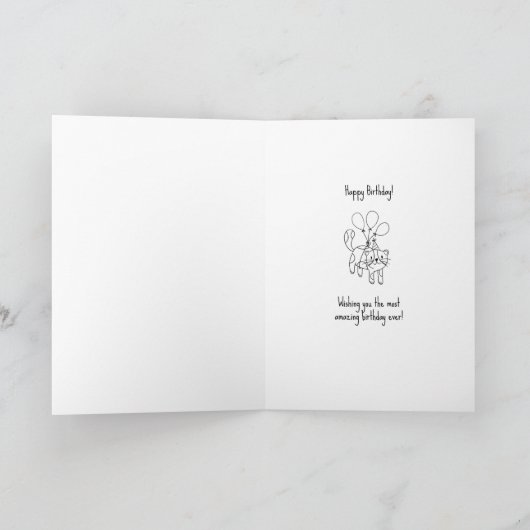 忘れ過去忘れは現おもしろい誕生日 カード (内部)