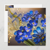 忘れ金ゴールドのアクセントの花 (正面/裏面)