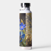 忘れ金ゴールドのアクセントの花 ウォーターボトル (右面)