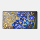 忘れ金ゴールドのアクセントの花 デスクマット (正面)