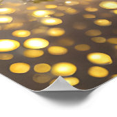 忘れ金ゴールドのアクセントの花 ポスター (角)