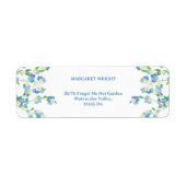 忘れ青と白の水の色を結婚使う ラベル (正面)