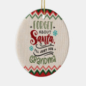 忘れ頼さんおばあちゃんだおもしろい- Chrimas セラミックオーナメント (右)