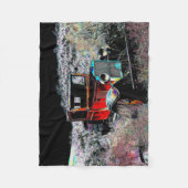 忘れ – 旧ヴィンテージトラック フリースブランケット (正面)