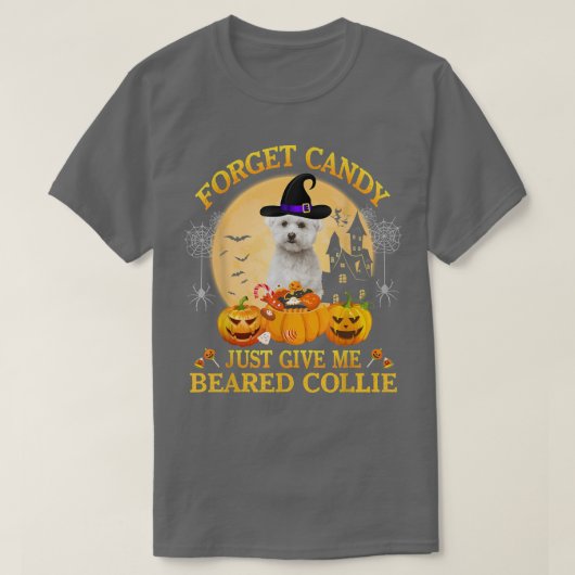 忘れCandy Just 与え Me Bichon Frise Pumpkin Hal Tシャツ (デザイン正面)
