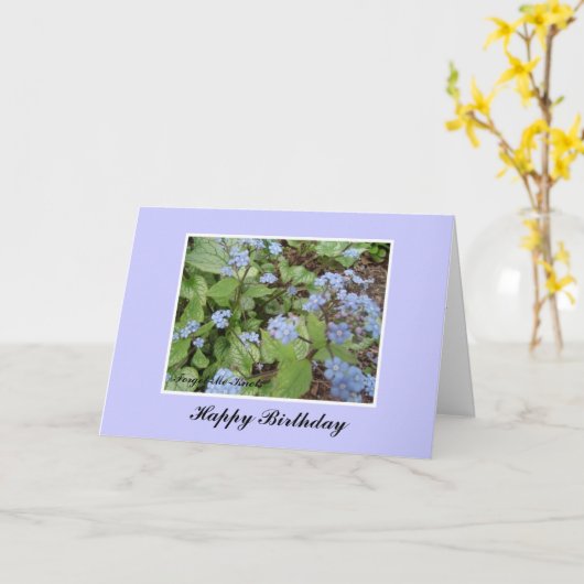 忘れMe Knots誕生日 カード (黄色い花)