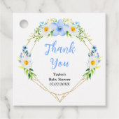 -忘れMe-Notデイジーフローラ赤ちゃんシャワーありがとう フェイバータグ (正面)