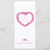 忘れMe-notハートピンク結婚ホワイト メニュー (正面)