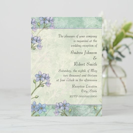 忘れMe Notフローラ春の結婚式披露宴 招待状 (スタンド正面)