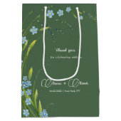 忘れMe-Not結婚の ミディアムペーパーバッグ (裏面)