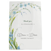 忘れMe-Not結婚の ミディアムペーパーバッグ (裏面)