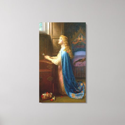 '忘れMe Not' (キャンバス上の油) キャンバスプリント (正面)