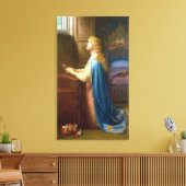 '忘れMe Not' (キャンバス上の油) キャンバスプリント (インサイチュ (リビング))