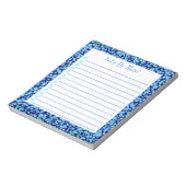 -忘れMe-Not Blue Flowers, Botanical To Do List ノートパッド (回転)