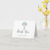 忘れMe-Not Boquetの結婚サンキューカード カード (黄色い花)