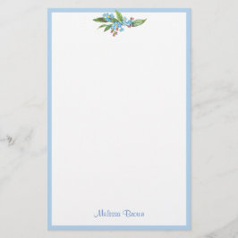忘れMe-Not Bouquet青い花かわいい 便箋