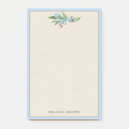 忘れMe-Not Bouquet青い花が可愛素朴い ポストイット (正面)