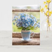 忘れMe-Not Bouquet Thank You カード (黄色い花)