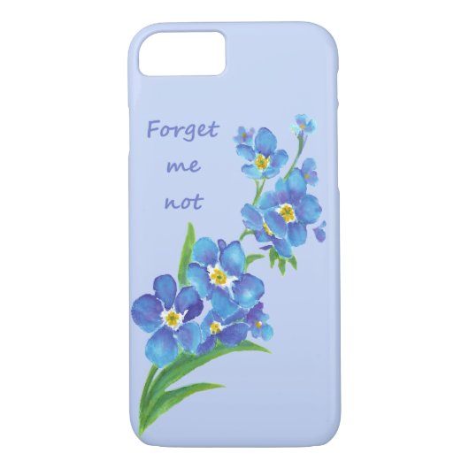 忘れMe-Not Flower and感動的引用文 Case-Mate iPhoneケース (裏面)