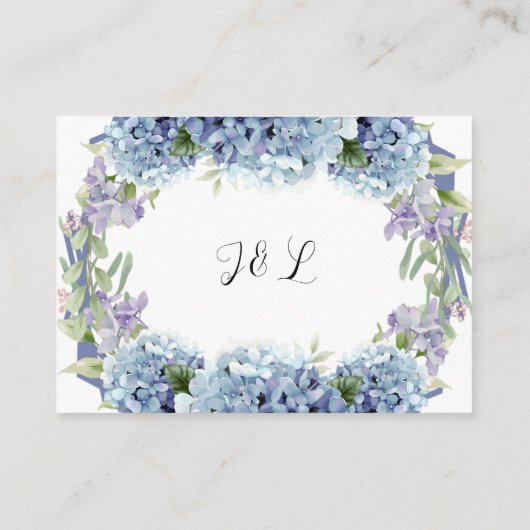 -忘れMe-Not Flowers水色エレガント エンクロージャーカード (裏面)