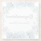 -忘れMe-Not Flowers水色エレガント ガラスコースター (裏面)