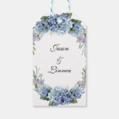 -忘れMe-Not Flowers水色エレガント ギフトタグ (裏面)
