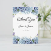 -忘れMe-Not Flowers水色エレガント サンキューカード (スタンド正面)