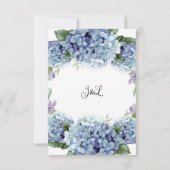 -忘れMe-Not Flowers水色エレガント サンキューカード (裏面)