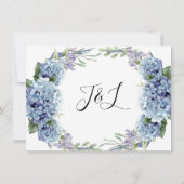 -忘れMe-Not Flowers水色エレガント セーブザデート (裏面)