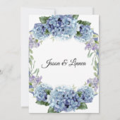 -忘れMe-Not Flowers水色エレガント セーブザデート (裏面)