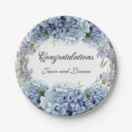 -忘れMe-Not Flowers水色エレガント ペーパープレート