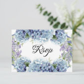 -忘れMe-Not Flowers水色エレガント 出欠カード (スタンド正面)