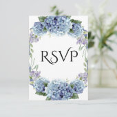 -忘れMe-Not Flowers水色エレガント 出欠カード (スタンド正面)