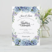 -忘れMe-Not Flowers水色エレガント 招待状 (スタンド正面)