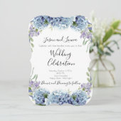 -忘れMe-Not Flowers水色エレガント 招待状 (スタンド正面)